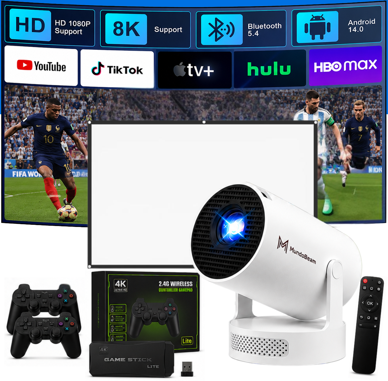MundoBeam™ - 4K Smart Projector