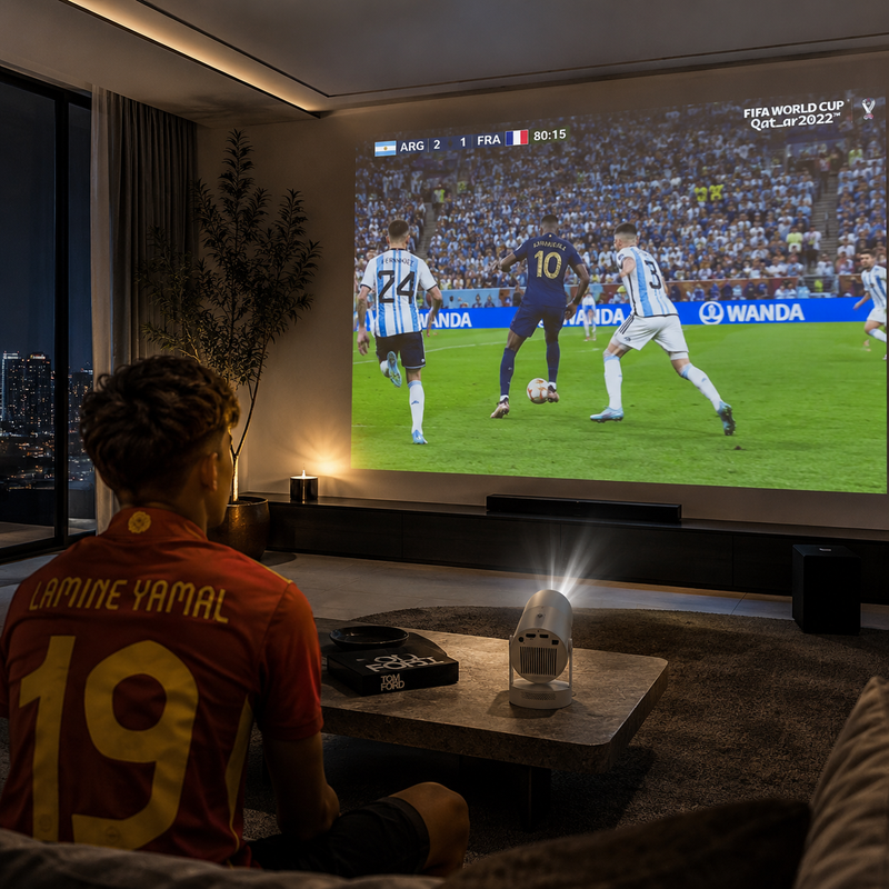 World Cup, on a 100″ screen.
